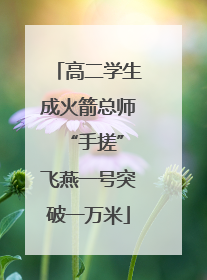 高二学生成火箭总师 “手搓”飞燕一号突破一万米