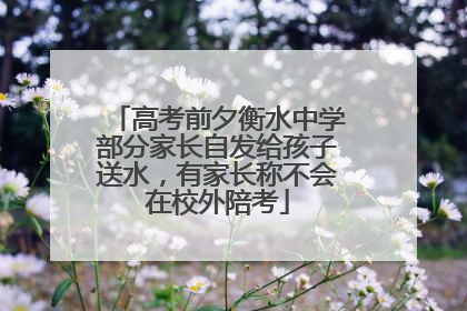 高考前夕衡水中学部分家长自发给孩子送水，有家长称不会在校外陪考