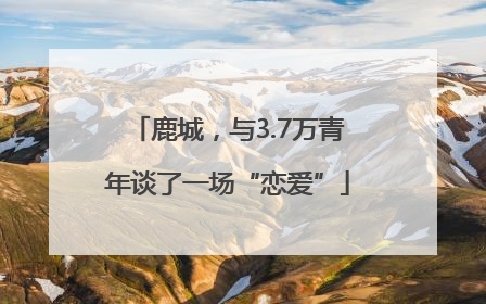 鹿城，与3.7万青年谈了一场“恋爱”