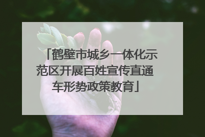 鹤壁市城乡一体化示范区开展百姓宣传直通车形势政策教育