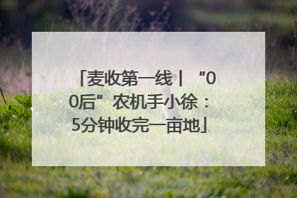 麦收第一线丨“00后”农机手小徐：5分钟收完一亩地