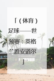 （体育）足球——世预赛：英格兰胜安道尔