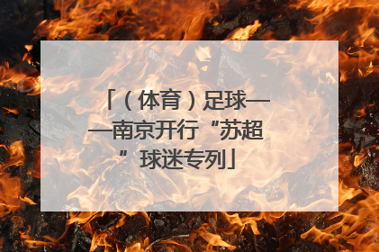 （体育）足球——南京开行“苏超”球迷专列
