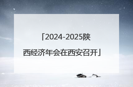 2024-2025陕西经济年会在西安召开