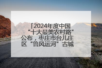 2024年度中国“十大最美农村路”公布，枣庄市台儿庄区“鲁风运河”古城文化廊道上榜！