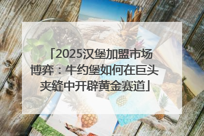 2025汉堡加盟市场博弈：牛约堡如何在巨头夹缝中开辟黄金赛道