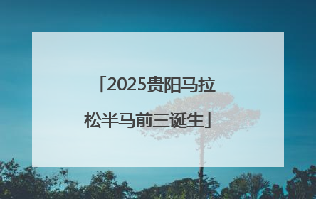 2025贵阳马拉松半马前三诞生