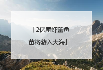 2亿尾虾蟹鱼苗将游入大海