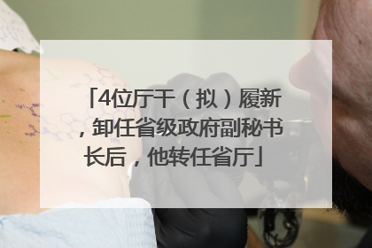 4位厅干（拟）履新，卸任省级政府副秘书长后，他转任省厅