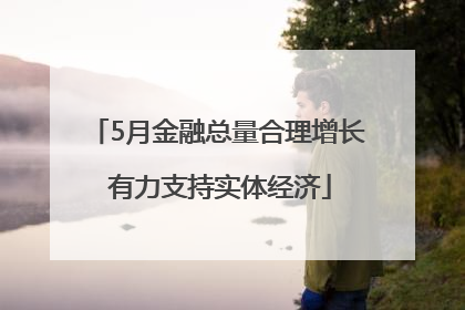 5月金融总量合理增长 有力支持实体经济