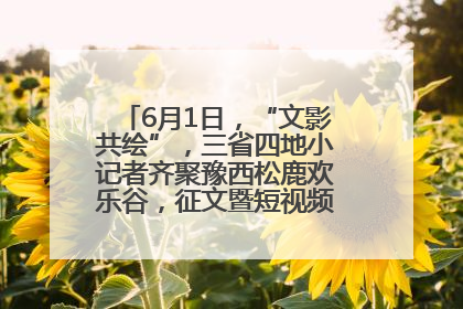 6月1日，“文影共绘”，三省四地小记者齐聚豫西松鹿欢乐谷，征文暨短视频大赛精彩启幕！