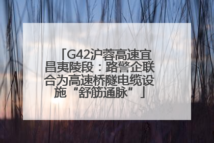 G42沪蓉高速宜昌夷陵段：路警企联合为高速桥隧电缆设施“舒筋通脉”