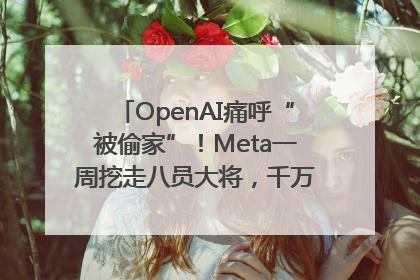OpenAI痛呼“被偷家”！Meta一周挖走八员大将，千万美元薪酬战开打